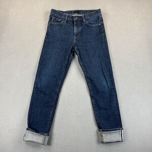 Uniqlo Jeans Mens‎ 30x32 Blue Slim Fit Stretch Denim Selvedge Raw Look Pants